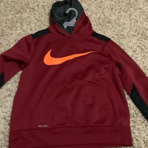 Dark red Nike hoodie (Youth Large)